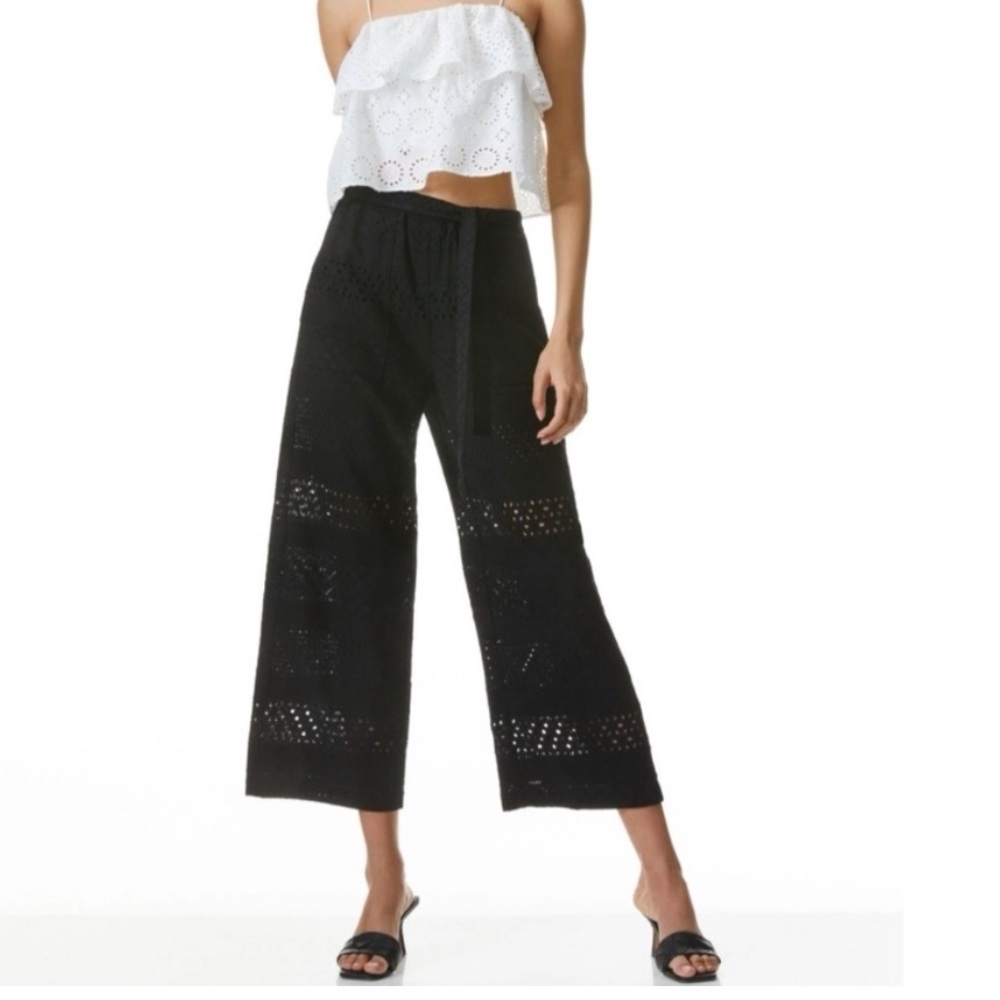 Alice + Olivia Black Wide-Leg Pants